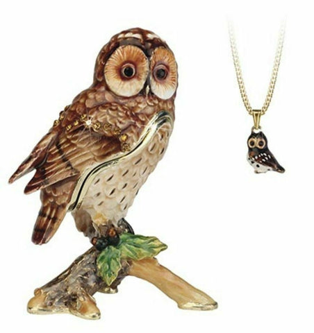 Arora Design Trinket Box Hidden Secrets Tawny Owl