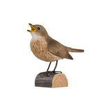 Wildlife Garden Decobird Carved Wooden Figure of a Thrush Nightingale