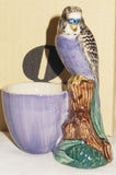 Quail Ceramics: Egg Cup With Budgerigar - Violet