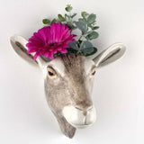Quail Ceramics: Wall Flower Vase: Toggenburg Goat
