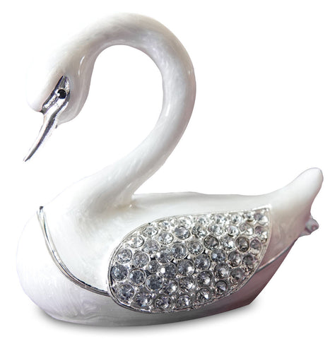 Juliana Trinket Box: White Swan