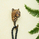 Wildlife Garden Hook Hand Carved Leopard