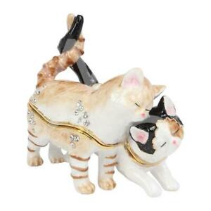 Juliana: Trinket Box:Treasured Trinkets: Calico Kittens - Tails Intertwined