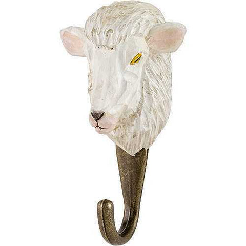 WILDLIFE GARDEN - Hand Carved Hook - SHEEP